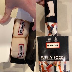 New in box Hunter Welly Socks, Cream